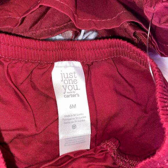 *NWOT* Carter’s 6M Baby Girl Maroon Sparkly Dress w/ Diaper Cover - Picture 6 of 7